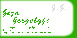 geza gergelyfi business card